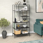 Hudson&Canal - Bibliothèque Winslow 72"H - Bronze noirci-Nettoyer avec un chiffon doux et sec, sans produits chimiques agressifs ni produits de nettoyage abrasifs