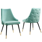 Modway - Adorn Performance Velvet Fauteuil d’appoint de salle à manger Ensemble de 2 - Monnaie-Chaise à manger vintage moderne d’accent