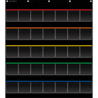 Teacher Created Resources - Tableau de poche de rangement noir, 35 pochettes, 32,5 po x 63,5 po-Parfait pour organiser les dossiers des étudiants, les jeux de dossiers, les formulaires et autres documents