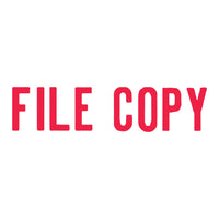 Xstamper Canada - Tampon Pre-encre - Copie de fichier - Rouge-Pre-encre, aucun tampon encreur requis