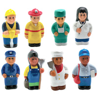 Get Ready Kids - Figurines d'aide à la communauté multiculturelle - Paquet de 8-Ensemble de 8 chiffres d'aide communautaire