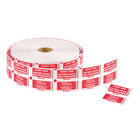 Blueline - Billets " Entrée pour une personne" avec coupon - 6" x 6" - Rouge - rouleau de 2000 - Bilingue-Billets "Entrée pour une personne" avec coupon