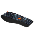 Adesso - EasyTouch 1500 Clavier mécanique ergonomique RVB – 104 touches, Cherry MX Red, filaire/sans fil/Bluetooth, VIA/QMK, touche Copilot-Interrupteurs mécaniques échangeables à chaud : remplacez facilement les interrupteurs rouges Cherry sans soudure pour personnaliser votre expérience de frappe