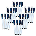 Ashley Productions - Marqueurs effaçables à sec Smart Poly avec gomme - Pointe fine - Noir - Paquet de 4 - Paquet de 6-Nettoyez facilement et essuyez de n'importe quelle surface effaçable à sec.