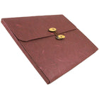 JAM Paper - Portfolio avec fermeture à bouton et à cordon - 9 x 11 3/4 x 5/8 - Rainforest Burgundy-Portefeuille Rainforest Burgundy avec fermeture à bouton et à ficelle
