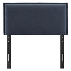 Modway - Camille Mélange de lin rembourré Tête de lit - Denim-Bordure rebordée