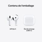 Apple - AirPods 4-Résistance À L'Eau, À La Sueur Et À La Poussière – Les AirPods 4 et leur étui de recharge ne craignent ni la pluie ni les entraînements intensifs, grâce à une résistance à l'eau, à la sueur et à la poussière certifiée IP54