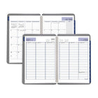 AT-A-GLANCE - Agenda hebdomadaire/mensuel traditionnel 2027 - 11 po H x 8 1/2 po l - gris - bilingue-Couverture en poly 2 pieces durable gris fonce