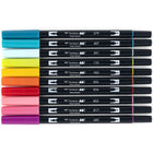Tombow - Stylos à double pointe, couleurs tropicales, paq./10-Pour les artistes, illustrations, petits dessins, ou pour écrire son journal, pratiquer son écriture
