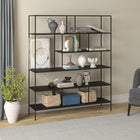 Hudson&Canal - Bibliothèque Whitmore 72"H - Bronze noirci-Nettoyer avec un chiffon doux et sec, sans produits chimiques agressifs ni produits de nettoyage abrasifs