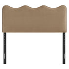 Modway - Athena Velours de performance résistant aux taches Tête de lit King Size, Taupe-Quatre positions de montage ajustables