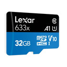 Lexar - Carte mémoire Micro SDXC 633X CL10, 32 Go-Ces cartes mémoire haute vitesse et haute capacité vous permettent d’enregistrer, lire et transférer rapidement des fichiers multimédia dont les vidéos 1080p Full HD, 3D et 4K