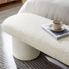 Modway - Orla Chenille recouverte Banc - Crème-Glissières de plancher sans marquage