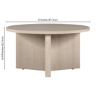 Hudson&Canal - Table basse ronde Anders de 81 cm de largeur, , blanc aulne-9