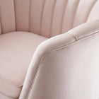 Modway - Opportunity Performance Velvet Fauteuil - Rose-Pieds en acier inoxydable doré écartés