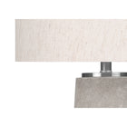 Monarch Specialties - Luminaire - 29 po H Lampe De Table - Résine Grise - Abat-Jour Ivoire / Crème - Moderne-Dimensions assemblées : 16 po L x 16 po l x 29 po H. base : 6,75 po L x 6,75 po L x 17 po H. abat-jour : 16 po L x 16 po l x 11 po H