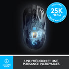 Logitech - Souris de jeu sans fil 910-005670 G903 Lightspeed, noir-Une Batterie LiPo Longue Durée: Grâce à l'efficacité du Capteur HERO 25K, la batterie de votre souris pour gaming peut atteindre 140 heures de jeu avec l'éclairage RGB et 180 heures sans l'éclairage	