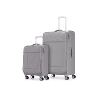 Bugatti - Amsterdam Ensemble de valises souples 2 pièces - Gris-Fabriqué à partir d'un nouveau matériau TPU résistant*, offrant une résistance à l'eau pour voyager sans souci dans toutes les conditions