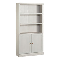 Sauder - Bibliothèque à 5 étagères - Chêne glacier-Rangement multi-pièces: cette bibliothèque fonctionnelle à portes peut répondre à vos besoins de rangement dans différentes pièces: salon, bureau, cuisine, atelier ou salle de bain