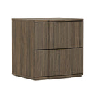 Manhattan Comfort - Table de nuit Clive 22" style mid-century moderne à 2 tiroirs - Noyer et Or-9