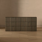 Manhattan Comfort - Clive 72" Commode double à 6 tiroirs style milieu du siècle moderne - Noyer brun-Assemblage à domicile requis Tout le matériel inclus