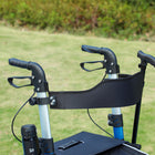 HOMCOM - Déambulateur pliant à roues 9 po avec grand siège - bleu-Construction légère et stable en aluminium avec certification FDA 