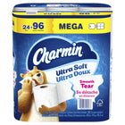 Charmin Ultra Soft Papier Hygienique - 24 Rouleaux Mega de 208 Feuilles-Une douceur irresistible que vous pouvez voir et ressentir