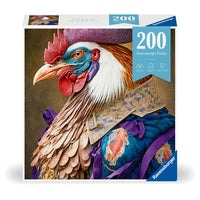 Ravensburger Rooster General 200 Piece Puzzle Moment-With its pretty square box and trendy design, the Puzzle Moment is an ideal gift to give to yourself or your loved ones