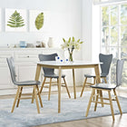 Modway - Stratum 40 po Table à manger, Blanc-Jambes en frêne écartées et effilées