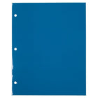 JAM Paper - Dossiers scolaires laminés brillants à 3 trous et à deux pochettes - bleu - Paquet de 6-5