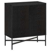 Hudson&Canal - Meuble d'appoint Brighton 28 po de largeur - Grain noir-Design contemporain moderne pour votre bureau à domicile, votre chambre ou vos espaces de vie