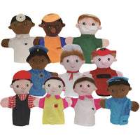 Get Ready Kids - Marionnettes d'aide communautaire - Paquet de 10-Les marionnettes apportent des histoires à la vie et encouragent le jeu dramatique créatif chez les jeunes enfants