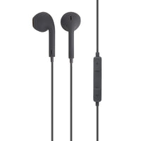Basic Tech Écouteurs filaires avec contrôle du volume et microphone intégré - Charbon-Universel