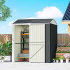 Outsunny - Remise de rangement extérieur haute 7 pi x 6 pi, étanche, gris foncé-Structure en acier galvanisé résistant aux intempéries, protégeant vos objets de valeur toute l'année
