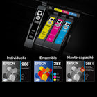Epson - T288 Cartouche d'encre - Grande capacité - Jaune-Le système d’impression Epson est particulièrement conçu pour être utilisé avec les encres d’origine Epson. L’utilisation d’encres non authentiques peut entraîner des dommages qui ne sont pas couverts par la garantie limitée de l’imprimante