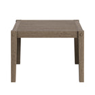 Modway - Northlake Square Terrasse extérieure Teck Table d’appoint, Gris vieilli-10