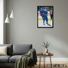 Elias Pettersson 20x29 sur toile Canucks Action-V - Toile encadree - 22" x 31"-Prêt à accrocher - livré entièrement assemblé