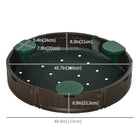 Outsunny - Bac à sable rond d'extérieur pour enfants avec couvercle - 122 cm de diamètre - Marron-La surface lisse et polie évite les blessures sur la peau des enfants 