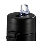 Gry Mattr - Bouteille d’eau d’entraînement avec couvercle à paille - 700 ml - Noir-Couvercle en plastique à dévisser pour faciliter l’ouverture et le nettoyage