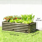 Outsunny - jardinière surélevée galvanisée - effet bois clair-Finition avec revêtement en poudre offrant une résistance accrue à la rouille pour une utilisation en extérieur
