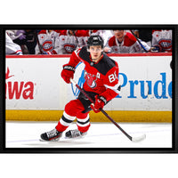 Jack Hughes New Jersey Devils - Toile encadree - 31" x 22"-Impression sur toile de qualité supérieure avec bordures enveloppées