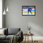 Mark Scheifele Winnipeg Jets - Toile encadree - 31" x 22"-Prêt à accrocher - livré entièrement assemblé