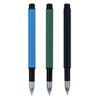 General Supply Goods + Co - Stylo à bille - 1,0 mm - bleu - bloc de couleur - paquet de 3  -Pointe à bille moyenne (1,0 mm)