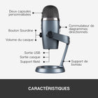 Blue Yeti Nano Premium USB Condenser Microphone, Shadow Grey-Limited 2-Year Warranty