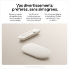 Google - Diffuseur TV (4K) - Porcelaine-Des performances acclamées, une diffusion facilitée: Grâce à un processeur 22 % plus rapide et à deux fois plus de mémoire que la génération précédente, parcourez facilement le contenu et les applis