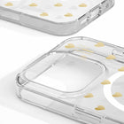 Ideal of Sweden - Coque transparente avec MagSafe pour iPhone 16 Pro Max - Cœurs dorés-Testé pour résister à des chutes de 1,82 mètres/6 pieds