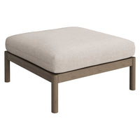 Modway - Eleni Square Terrasse extérieure Bois de teck Ottoman - Caillou-Carré ottoman