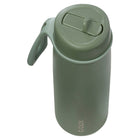 b.box - Bouteille isotherme à couvercle rabattable - 690 ml - Olive-Poignée de transport durable et flexible pour plus de praticité en déplacement
