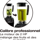Salton - mélangeur puissant pro 2 litres - Brume verte- Utilise la friction pour chauffer les aliments : préparez en quelques minutes des plats chauds, y compris des soupes et des sauces 