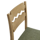 Modway - Jax Bois de chêne Tabouret de comptoir avec dossier ondulé en rasoir et coussin in Sauge du chêne altéré-9